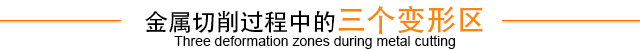 金屬切削過程中的三個(gè)變形區(qū)